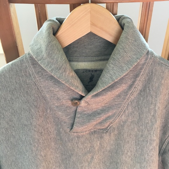 J Crew M Heather Gray Shawl-Collar Sweater - Picture 3 of 5